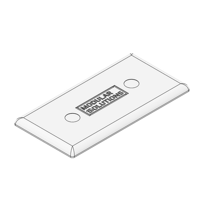 MODULAR SOLUTIONS POLYAMIDE END CAP&lt;BR&gt;30MM X 60MM LIGHT GRAY